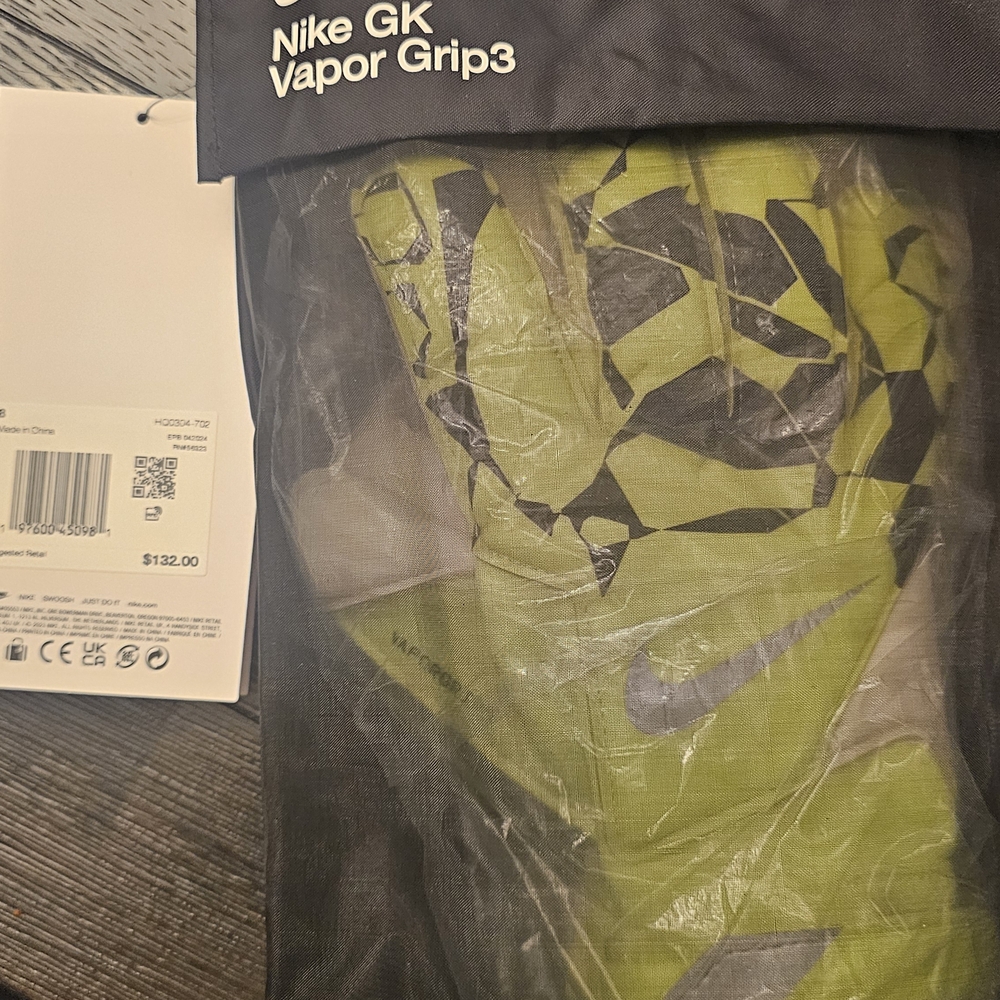 Nike GK Vapor Grip3 Gloves in Neon Yellow and Black